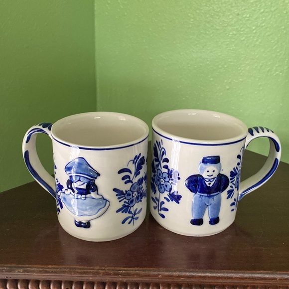 Delf Blue his and her’s coffee cups - Picture 1 of 7